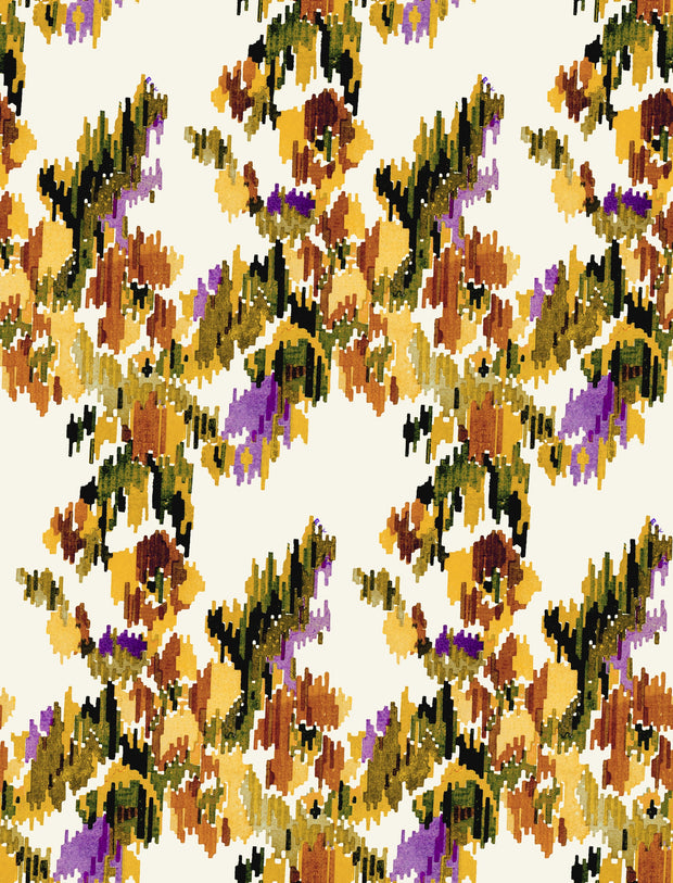 Saffron & Marigold Wallpaper – Moire Collection | Double Roll