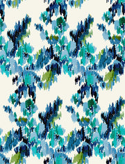Sky & Navy Wallpaper – Moire Collection | Double Roll