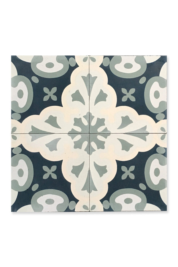 Sage/Blue Asia/Navy/Blanc - Tile