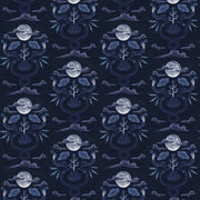 Moonlight Moon Snake Linen Fabric - 54" Width, 27" x 20" Repeat | SupplyShowroom