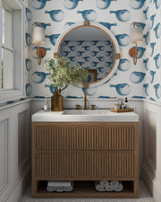 Blueprint Wallpaper by Mr. Blow – 51" Wide, Straight Match Design