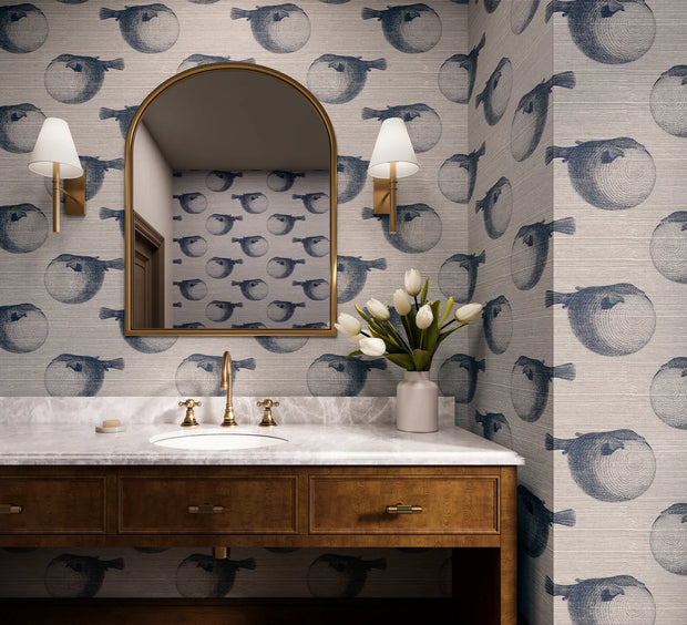 Deep Dive Grasscloth Wallpaper – Mr. Blow Collection | Premium Grasscloth