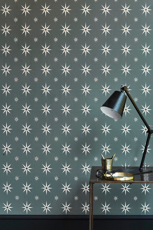 Dusky Blue Green Night Sky Wallpaper – Eco Non Woven Roll