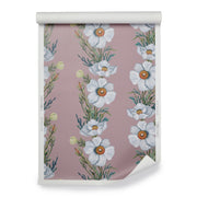 Blush Ojai Matilija Wallpaper – 27" Wide, 27" x 29" Repeat, by Yard