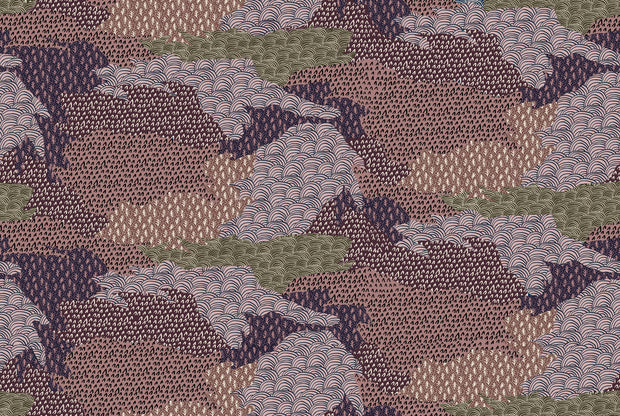 Ordnance Survey in Autumn Berry – 100% Linen Fabric | Supply Showroom