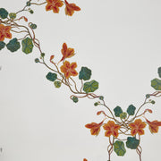 Original Nasturtium Lattice Wallpaper – 54" Wide, Sold by Yard