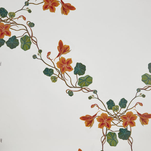 Original Nasturtium Lattice Wallpaper – 54" Wide, Sold by Yard