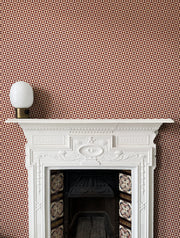 Traditional Red Broken Dishes Wallpaper – 10m Nonwoven Roll
