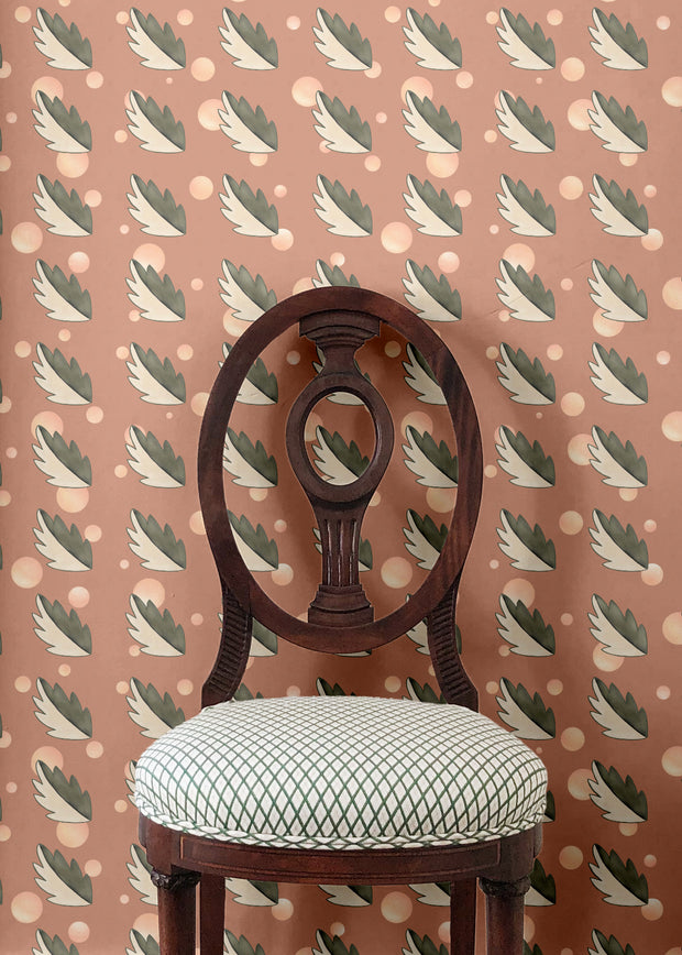 Powder Pink Faerie Wallpaper – Nonwoven 10m Roll, 48.7cm Repeat