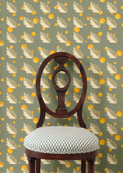 Sunny Sage Faerie Wallpaper – Nonwoven 10m Roll, 48.7cm Repeat