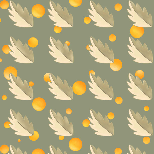 Sunny Sage Faerie Wallpaper – Nonwoven 10m Roll, 48.7cm Repeat