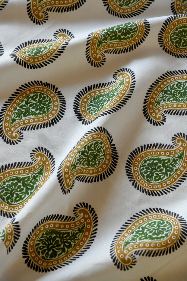 Layered Leaves - Paisley Fabric - Linen Cotton Blend | Supply Showroom