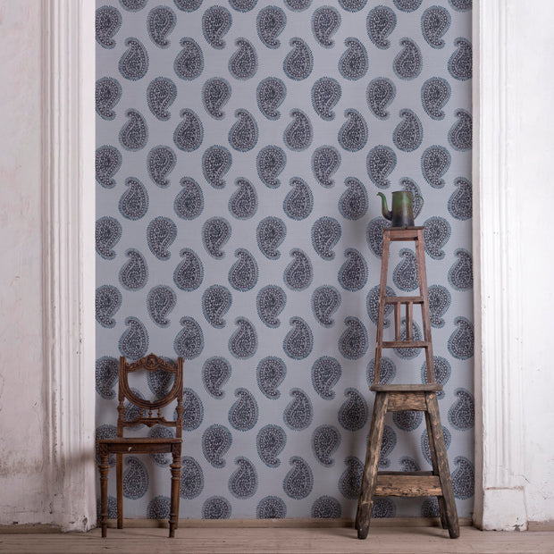 Teardrops - Paisley Wallpaper - Grasscloth, Straight Match | Supply Showroom