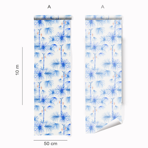 Blue - Wallpaper - Palma - Premium Quality | Supply Showroom