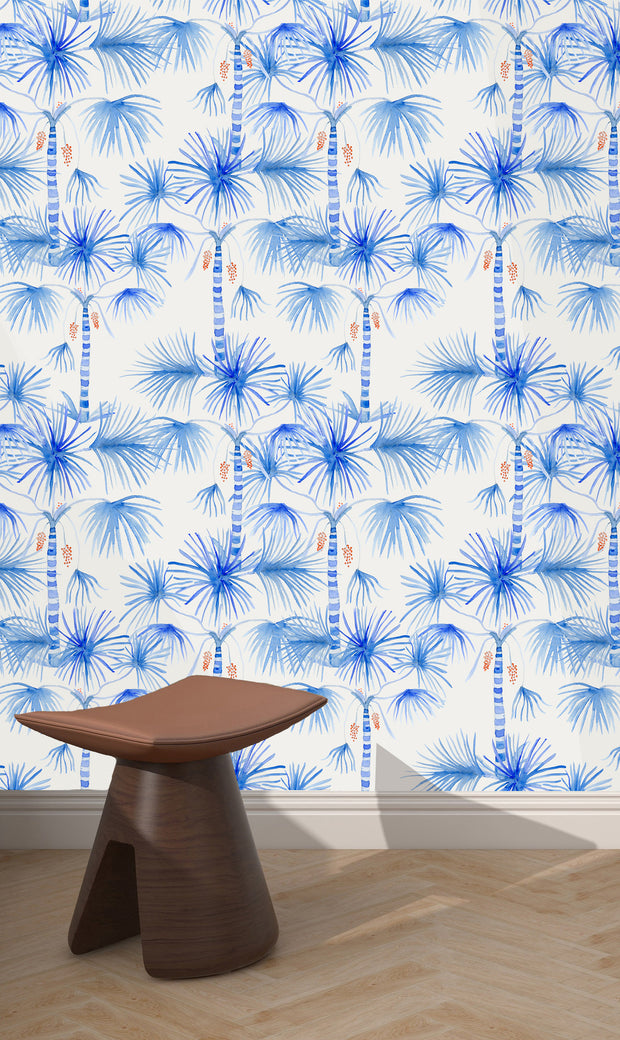 Blue - Wallpaper - Palma - Premium Quality | Supply Showroom