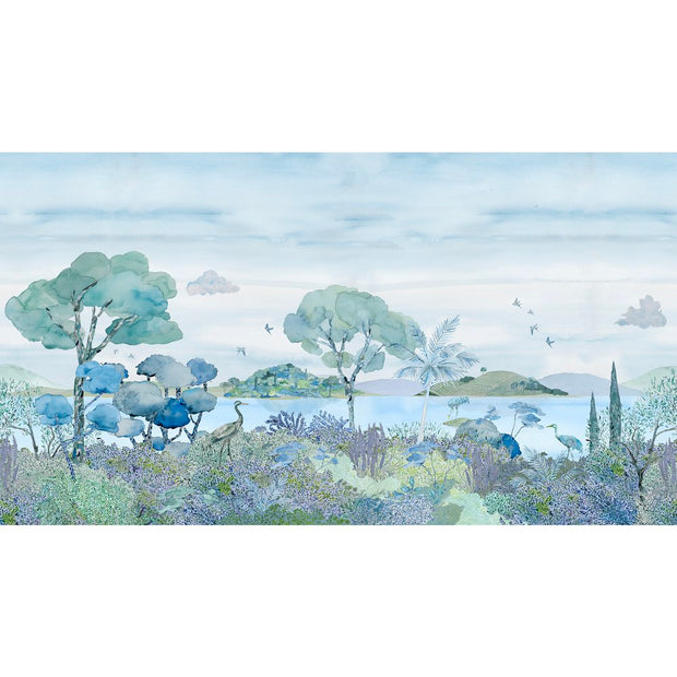 Blue - Laguna Wallpaper | Panoramic Wall Mural