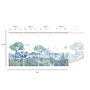 Blue on White - Laguna Wallpaper | Modern Wall Mural
