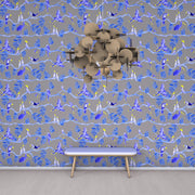 Blue & Yellow Toucans on Grey - WP