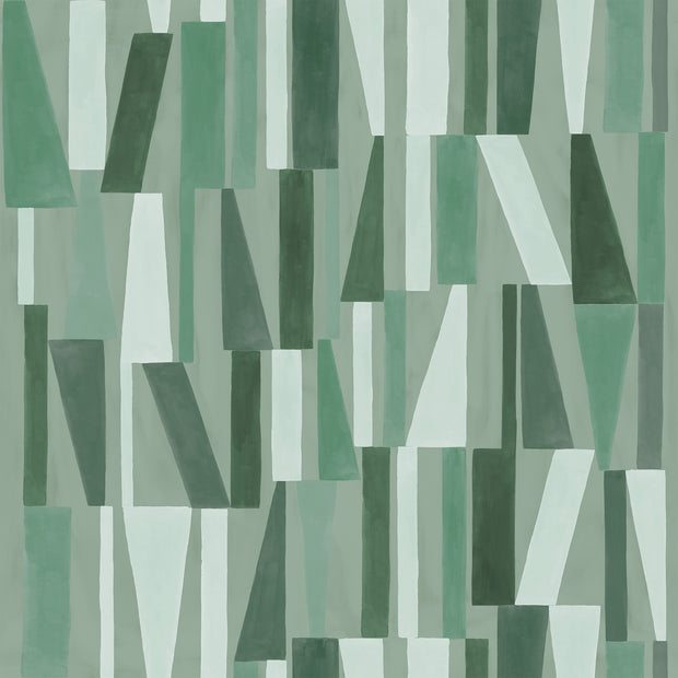 Green Wallpaper – Athos | 5 Yard Clay-Coated Roll, 27" Wide
