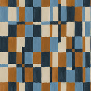 Lygia Wallpaper – Rust & Blue | Stylish Floral Wall Covering