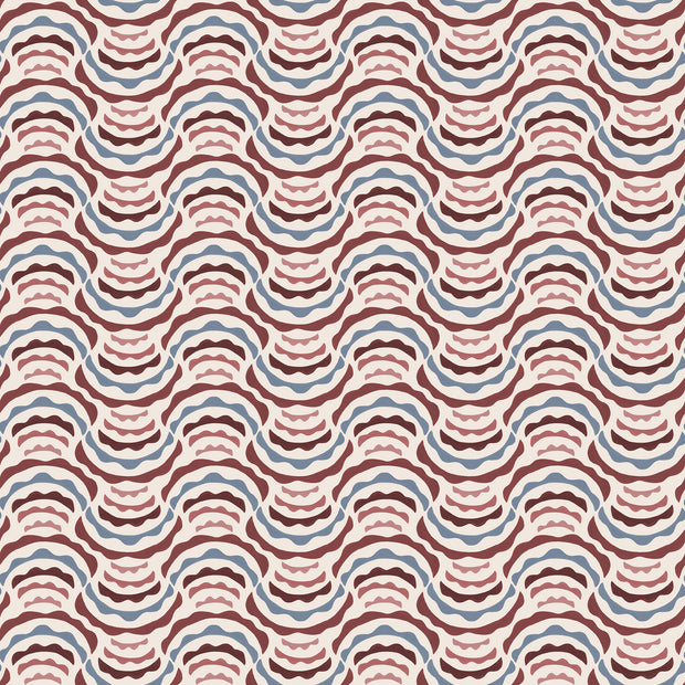 Marola Wallpaper – Aubergine & Blue | Elegant Floral Wall Design