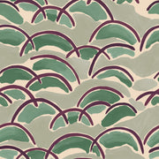 Eggplant + Green Wallpaper – Orla | 5 Yard Clay-Coated Roll