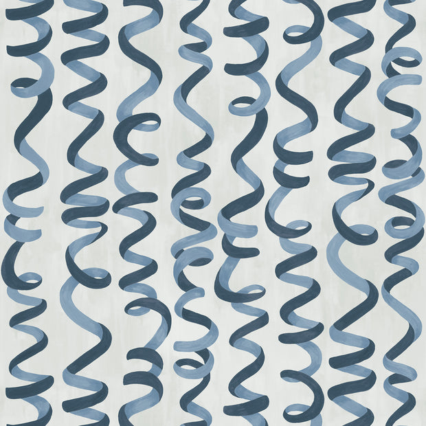 Blue Wallpaper – Samba | 5 Yard Clay-Coated Roll, 27" Wide