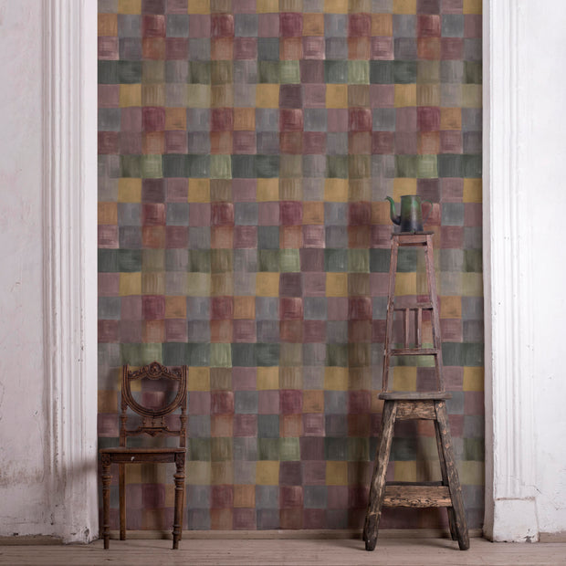 City Square - Plaid Wallpaper - Non-Woven Fibre, Straight Match | Supply Showroom
