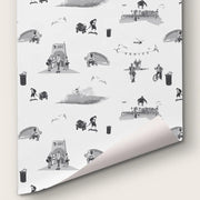 I Love LA Wallpaper – Pacific Avenue | Clay-Coated, 51.5" Wide, By Yard