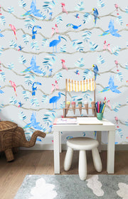 Blue & Coral Toucans - WP