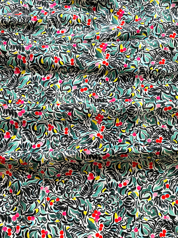 Green Paradeisos Fabric - Linen Cotton Nylon Blend - Premium Quality | Supply Showroom