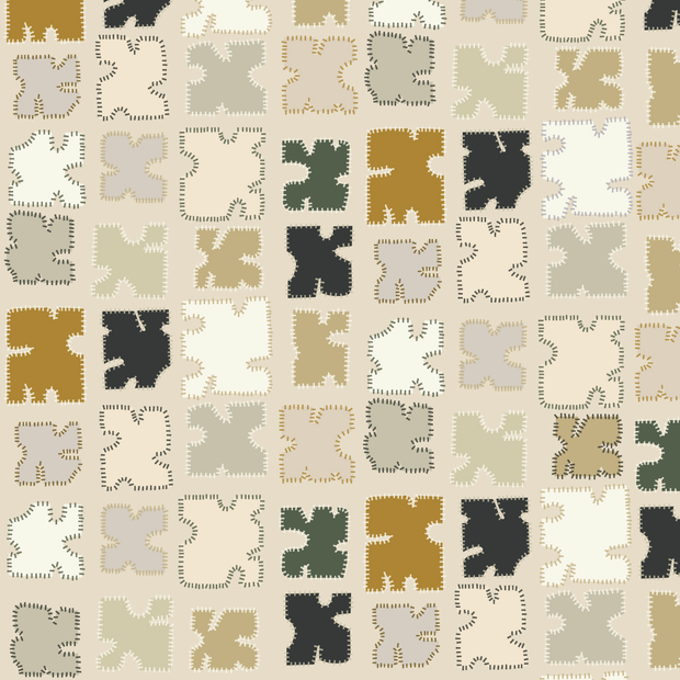 Tarnish - Patchwork - 100% Linen Fabric - Premium Quality | Supply Showroom