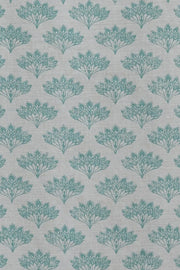 Teal - Peacock Fabric - Linen Cotton Print | Supply Showroom