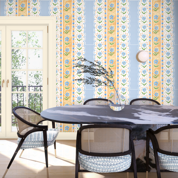 Blue Wallpaper – English Cottage Collection | Designer Style