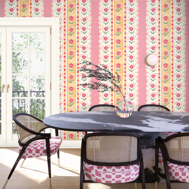 Red Wallpaper – English Cottage Collection | Timeless Designer Style