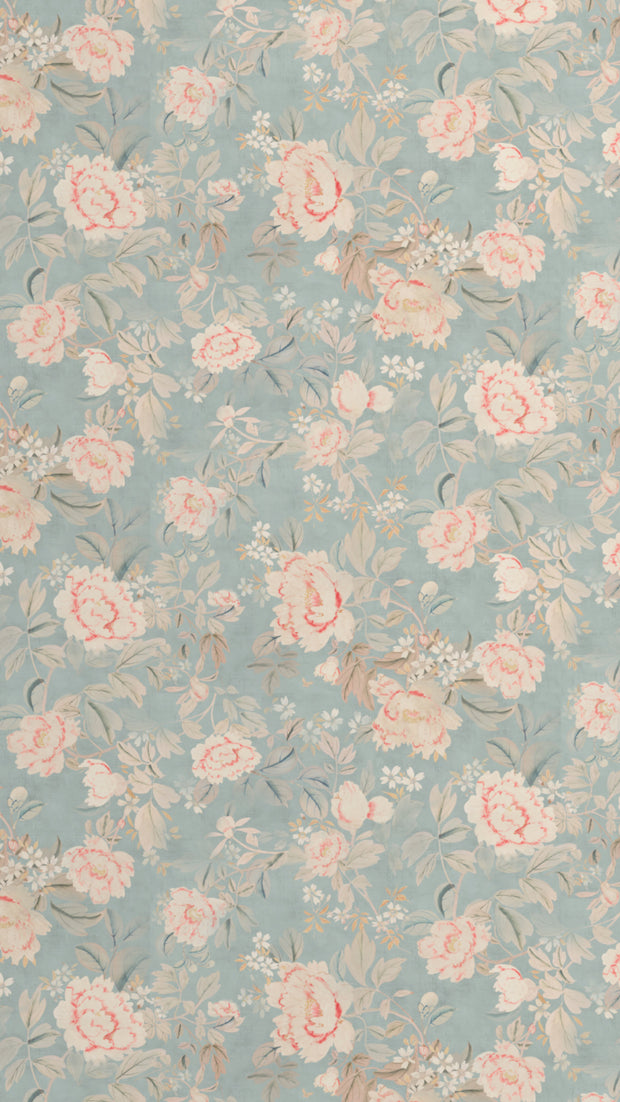 Sky Wallpaper | Peony, 27" Width, Half Drop, Sold by Yard