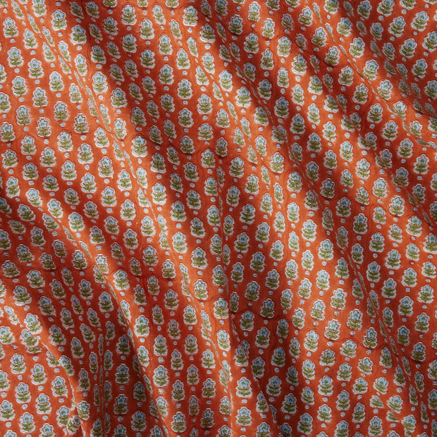 Red Clay - Periwinkle Fabric - Hand Blocked Linen Cotton | Supply Showroom