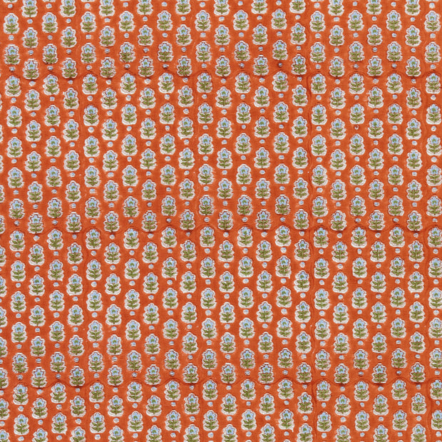 Red Clay - Periwinkle Fabric - Hand Blocked Linen Cotton | Supply Showroom