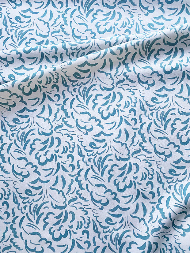 Turquoise - Pia - Linen Cotton Nylon Blend Fabric - Premium Quality | Supply Showroom