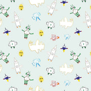 Blue Thunder Wallpaper – Planet Chillin' | Clay-Coated, 51" Wide, By Yard