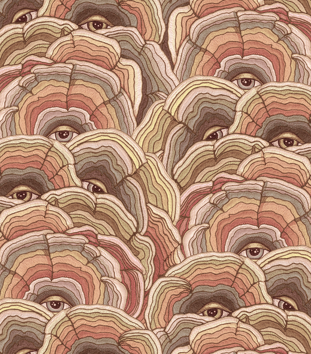 Desert Reishi Fabric – 100% Linen, 54" Wide, 27" Repeat