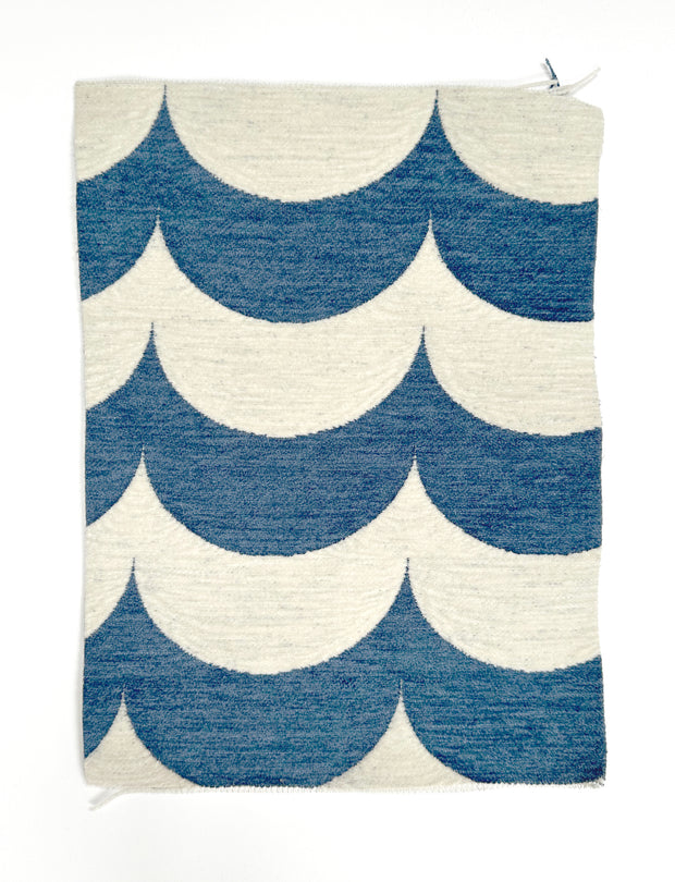 Blue/Cream Fabric – Scoop, Nylon & Cotton Blend, 136cm Width