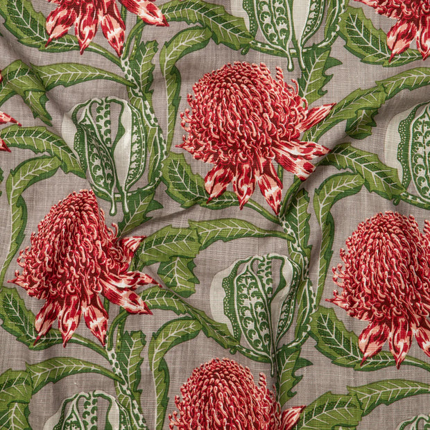 Natural Waratah Fabric – 100% Linen, 56" Wide, 3 Yd Minimum