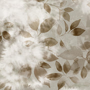 A wallpaper featuring a botanical pattern with brown leaves on a white background. Bronze Leaf Wallpaper – Smoke Bush Collection | Designer Wallcovering