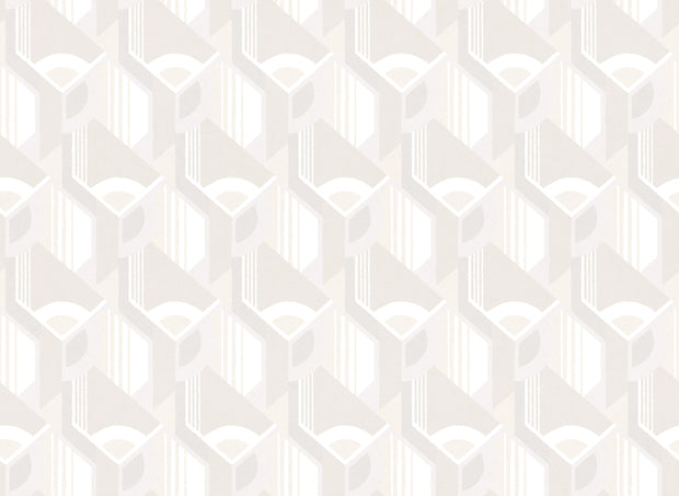 Snow – Disco Deco Wallpaper | Non-Woven | 27" Trimmed | Sold by Yard