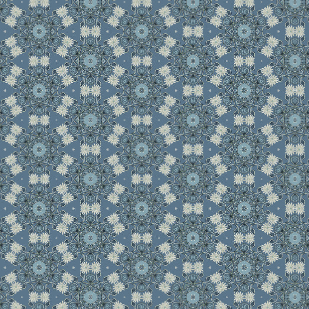 A wallpaper with a geometric pattern in shades of blue and white - Stardust Blue - Stardust Blue Wallpaper - Toll Coated Non-Woven, Straight Match | Supply Showroom