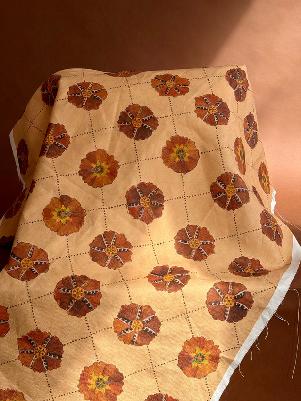 Spicy Sand - Suzani Fabric - Linen Cotton Blend | Supply Showroom