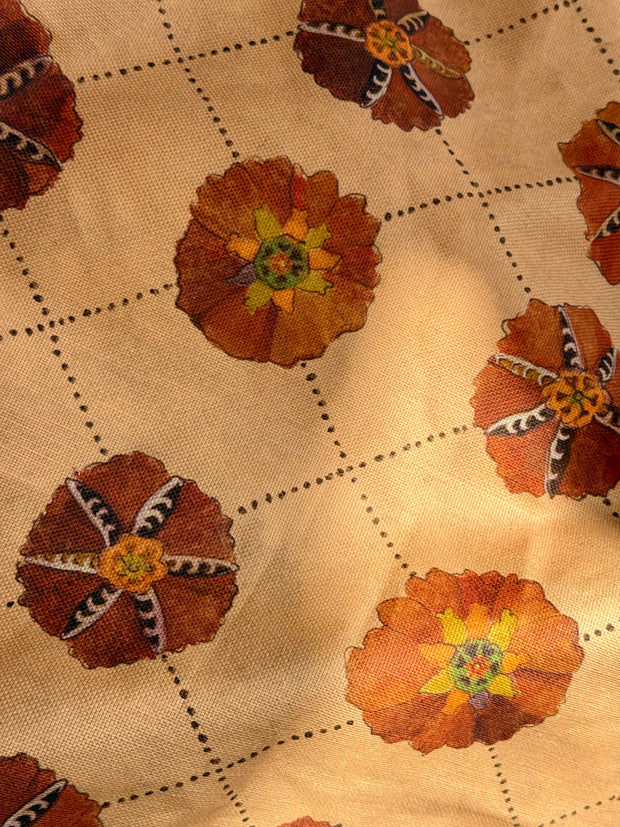 Spicy Sand - Suzani Fabric - Linen Cotton Blend | Supply Showroom