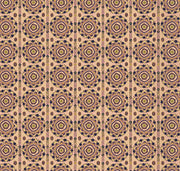 Patterned fabric with intricate design on beige background
