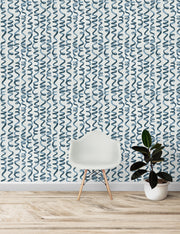 Blue Wallpaper – Samba | 5 Yard Clay-Coated Roll, 27" Wide